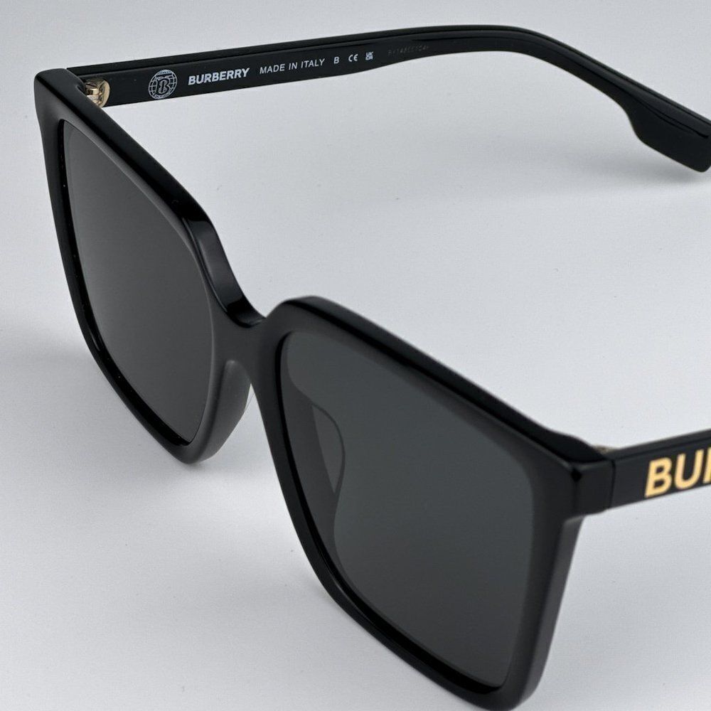 NEW Burberry BE4411D 300187 Black Dark Grey Square Women Sunglasses BE 4411D - Picture 8 of 10